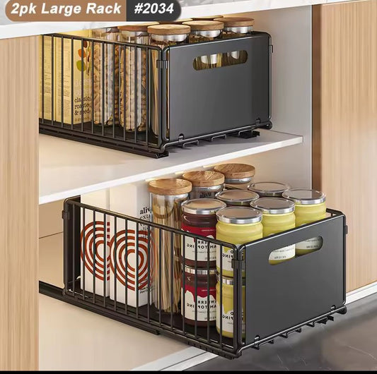 Kitchen Storage Rack Pull Out Cabinet Organizer Slide Drawer Storage