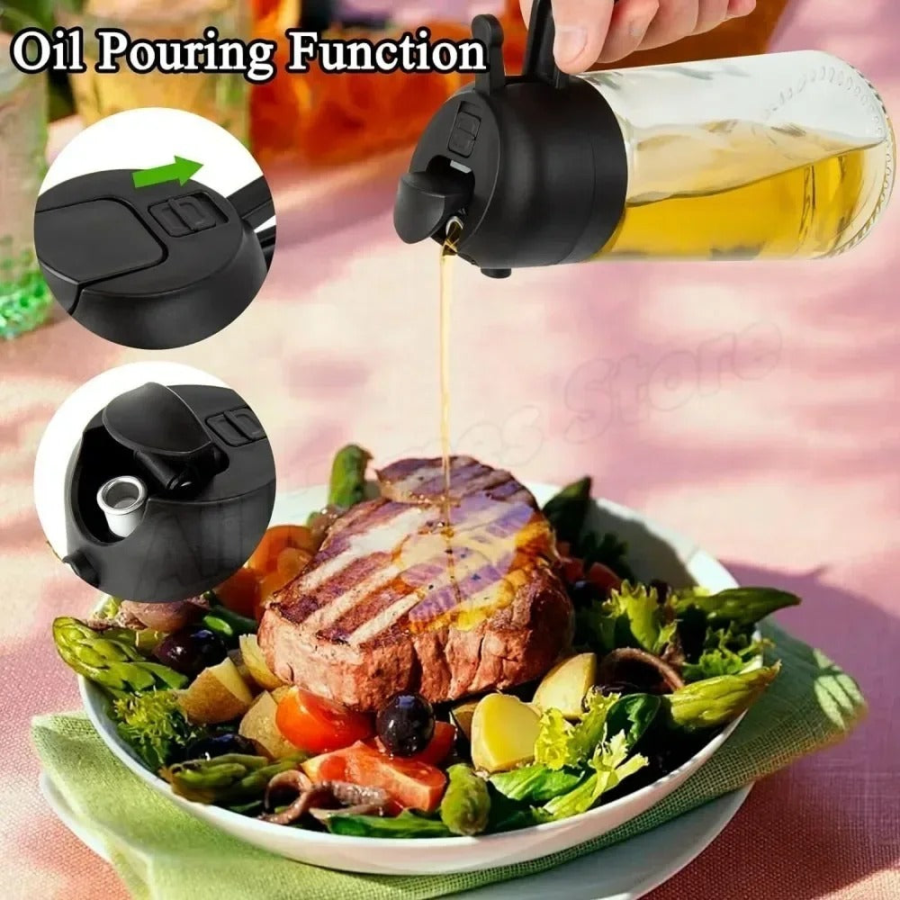 Olive Oil Dispenser Bottle 500ml Plastic Oil Sprayer