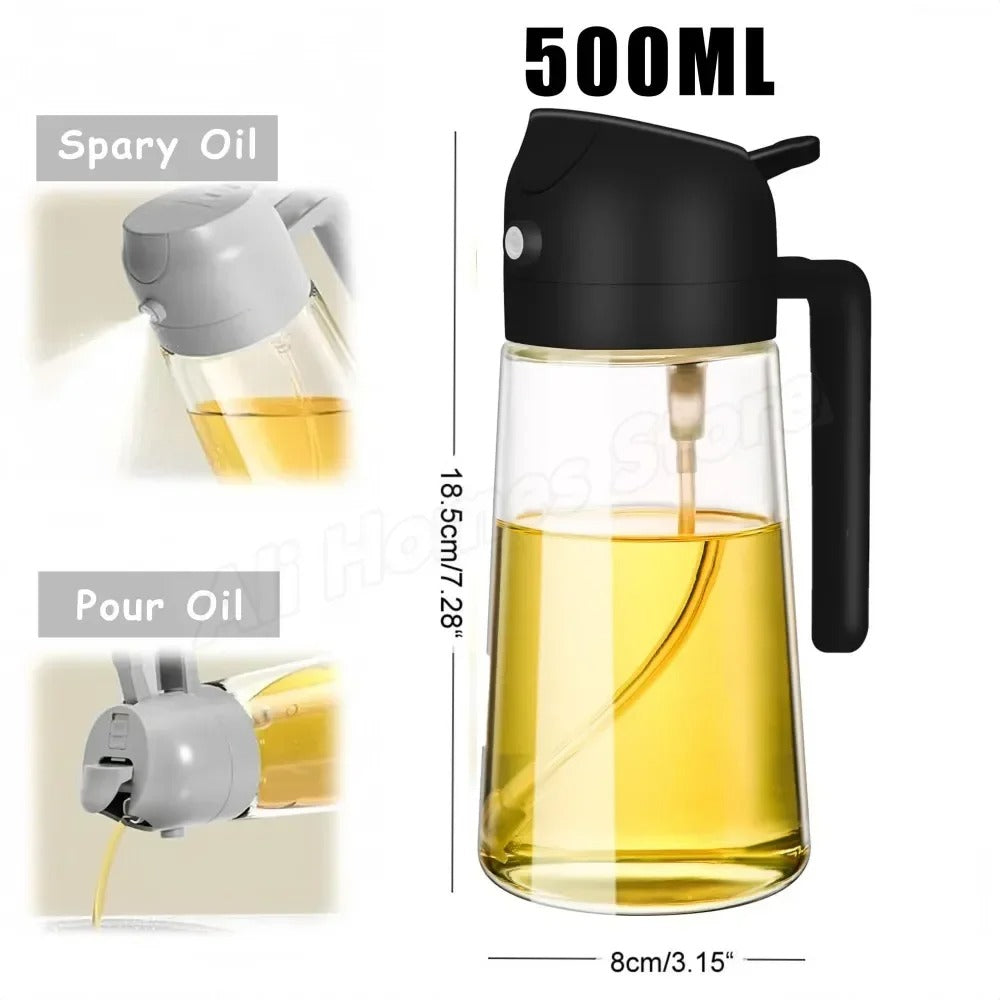 Olive Oil Dispenser Bottle 500ml Plastic Oil Sprayer