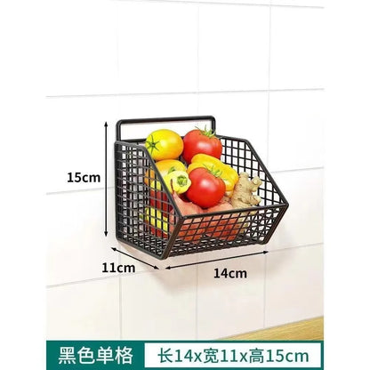 Wall-Mounted Green Onion Ginger Garlic Storage Rack