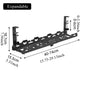 Telescopic Under Table Storage Rack Metal Cable Management Tray Home Office Desk Wire Organizer No Punching Storage Accessories