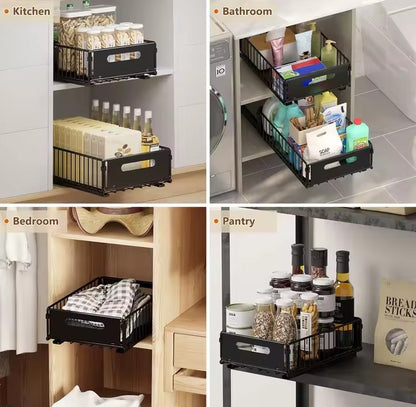 Kitchen Storage Rack Pull Out Cabinet Organizer Slide Drawer Storage